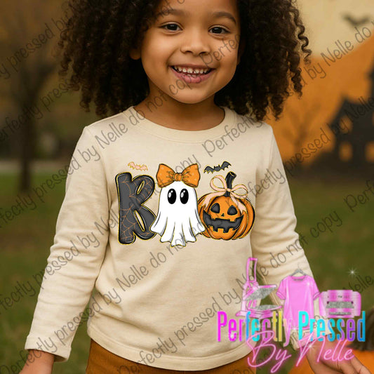 BOO (Pumpkin & Ghost letter)