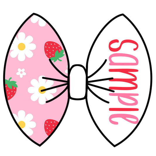 Strawberry Love Name Bow
