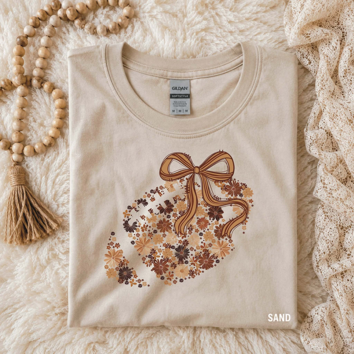 Floral Football - Sand