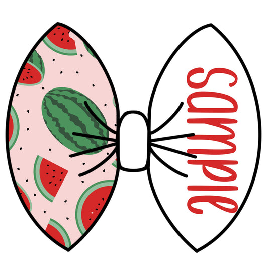 Summer Watermelon Name Bow