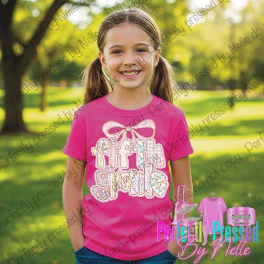 Fifth grade with a bow