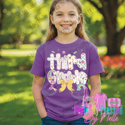 Third grade patchwork floral