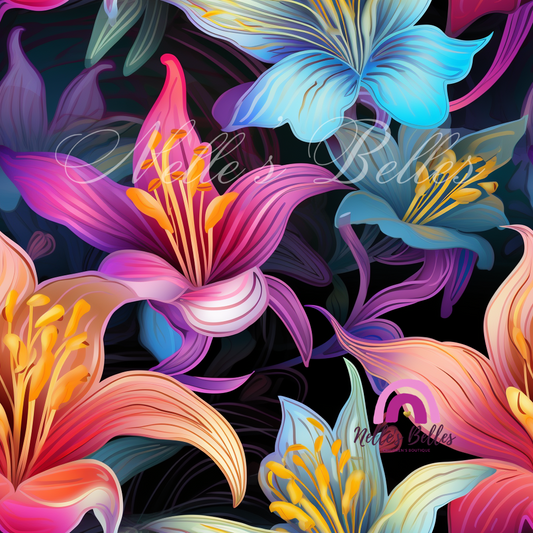 Colorful Lilies design 1