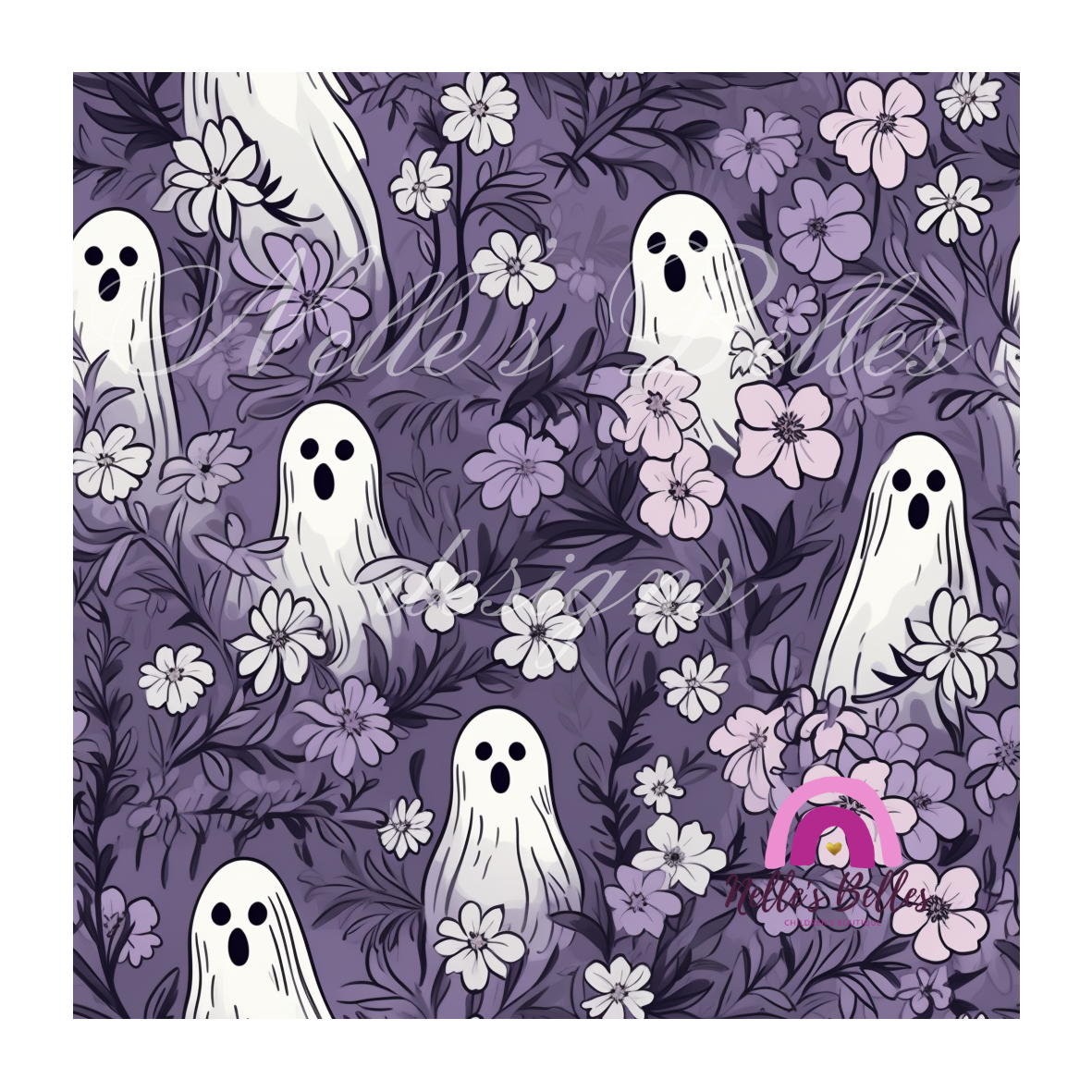 Ghost on a purple background