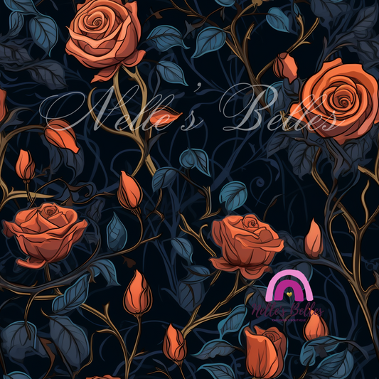 Roses with slate blue