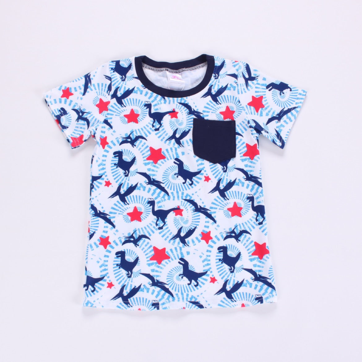 Red white blue Dino tee