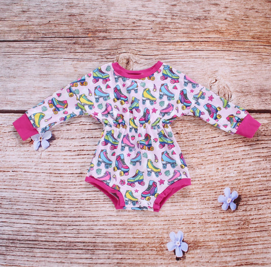 Roller skates sweater romper