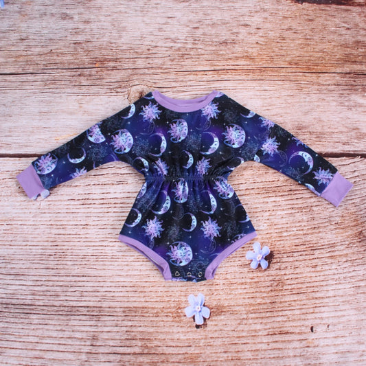 Midnight moon sweater romper