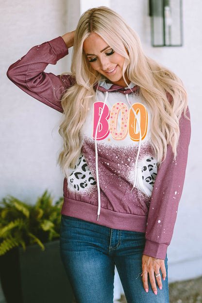 BOO Leopard Long Sleeve Hoodie 5-10 business days Tat