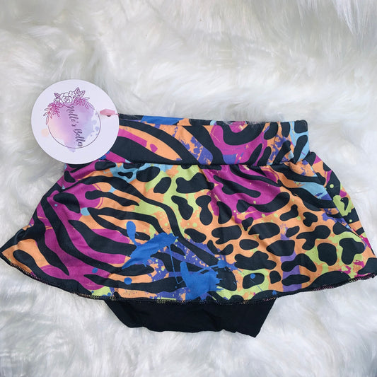 Tiger print skirted bummies