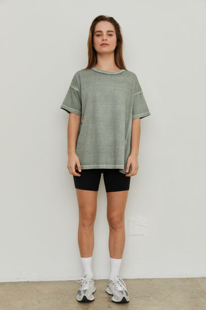 THE BLANK LAB Exposed Seam Short Sleeve T-Shirt