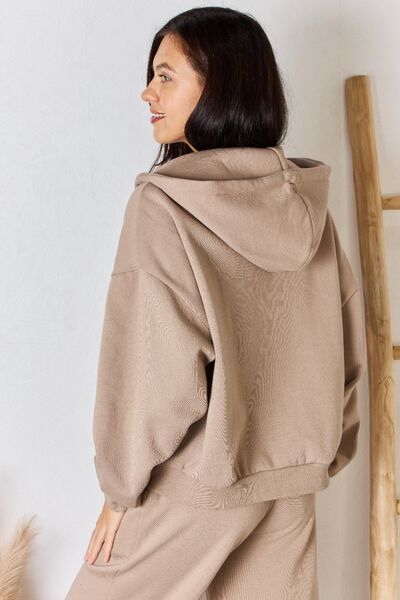 RISEN Oversized Zip Up Drawstring Hoodie