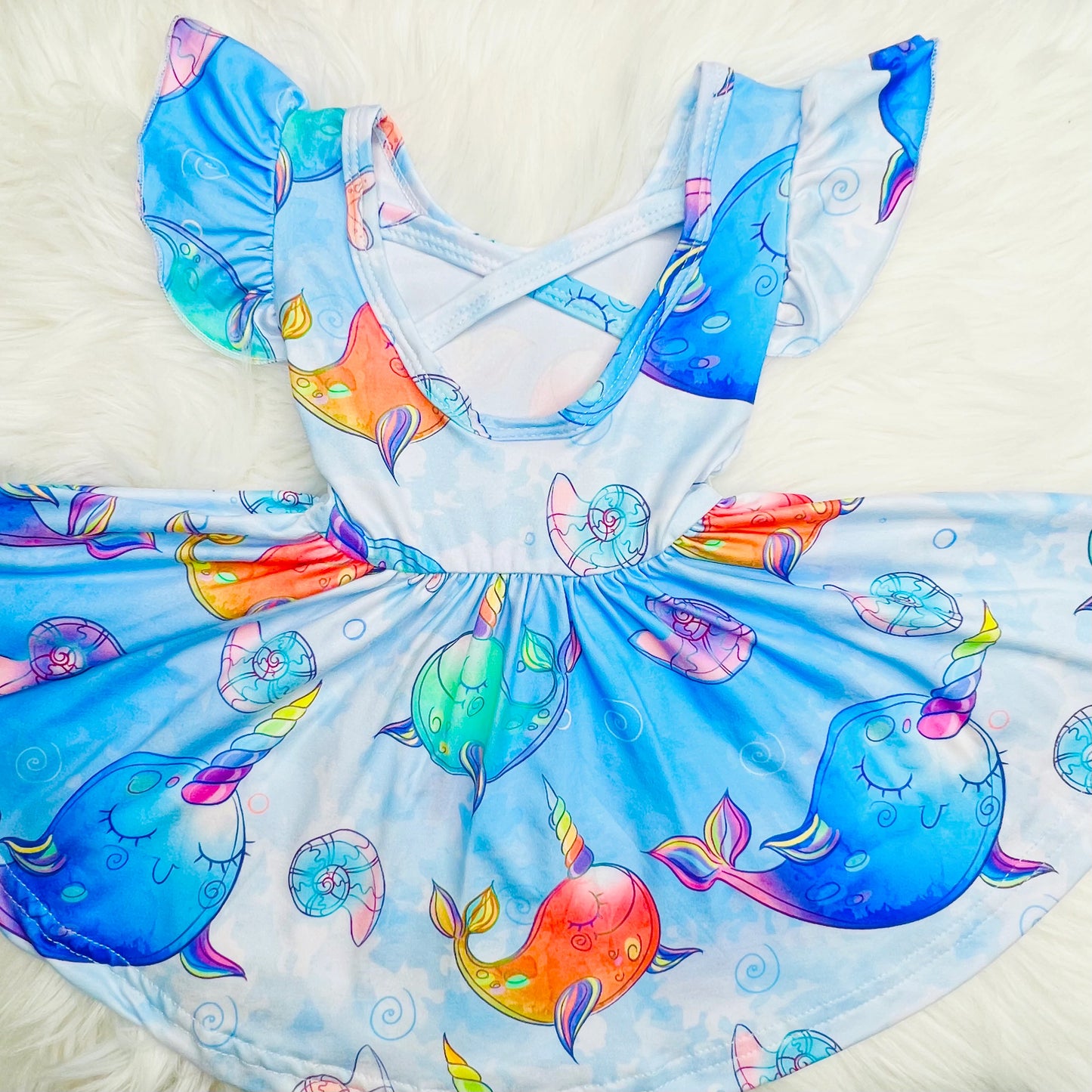 Narwhal twirl dress