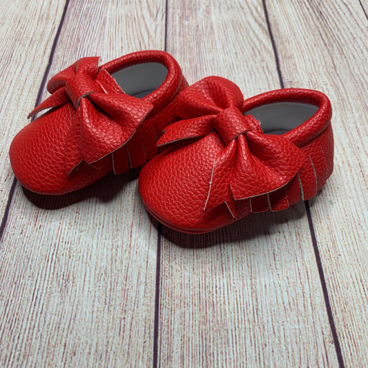 Red Fringe Moccasins