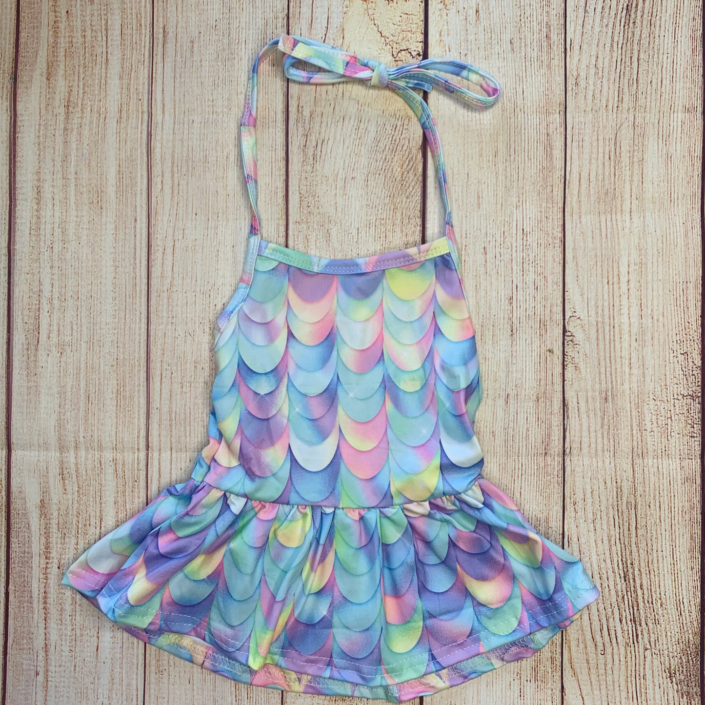 Mermaid Scales Halter Peplum