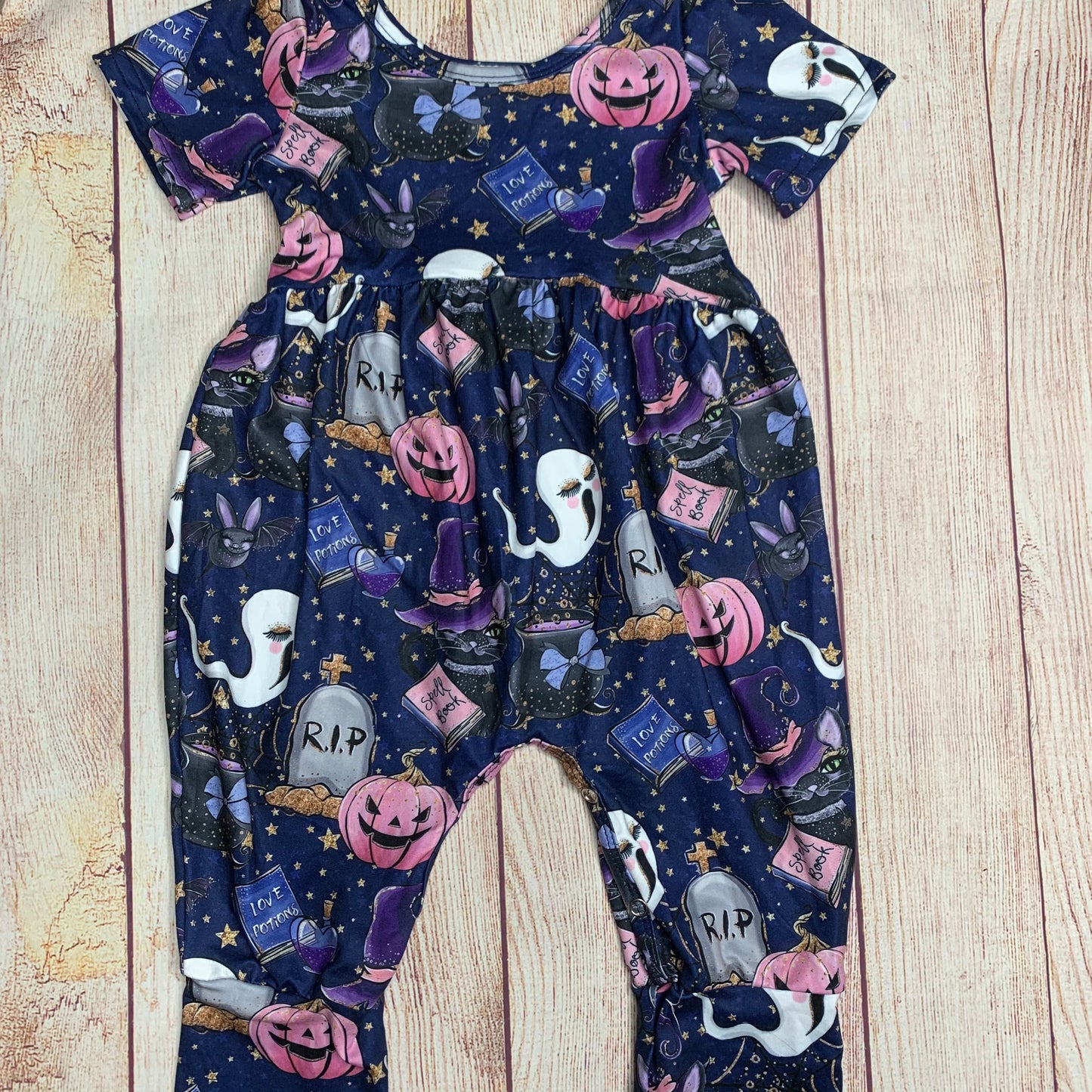 Ghost and Cauldrons Alley Cat Romper