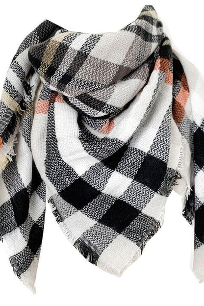 Faux Cashmere Plaid Scarf