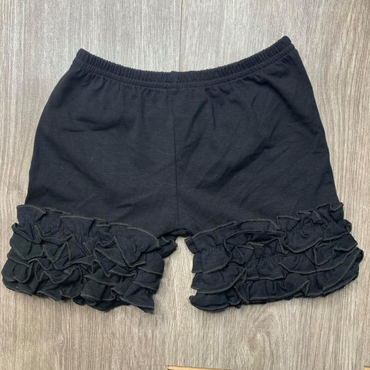 Black ruffle shorts