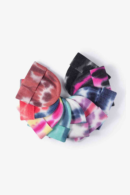 Tie-Dye Cuffed Knit Beanie