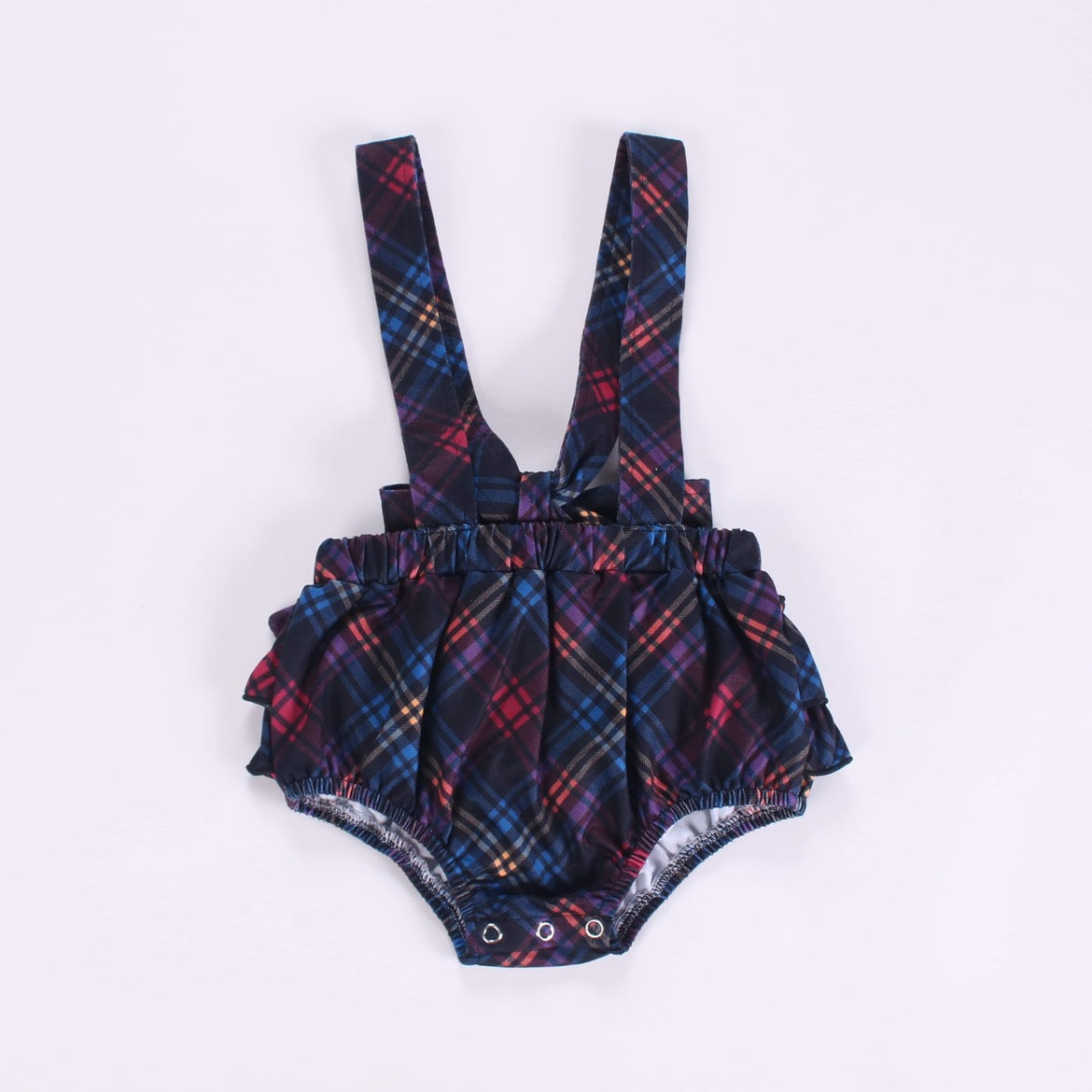 Deep plaid suspender bloomers