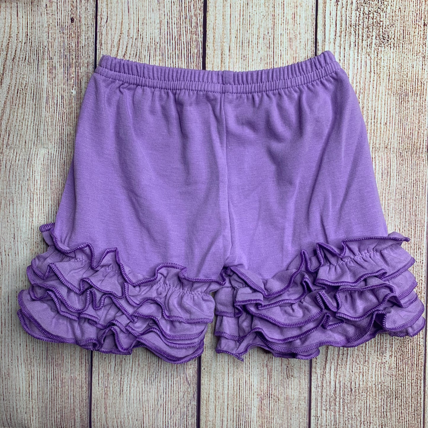 Lavender ruffle shorts