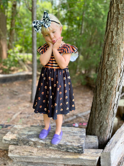 Midnight Skulls Twirl Dress