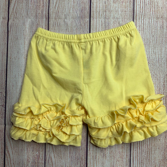 Yellow ruffle shorts