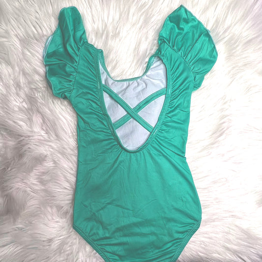 Deep seafoam green cross back Leo