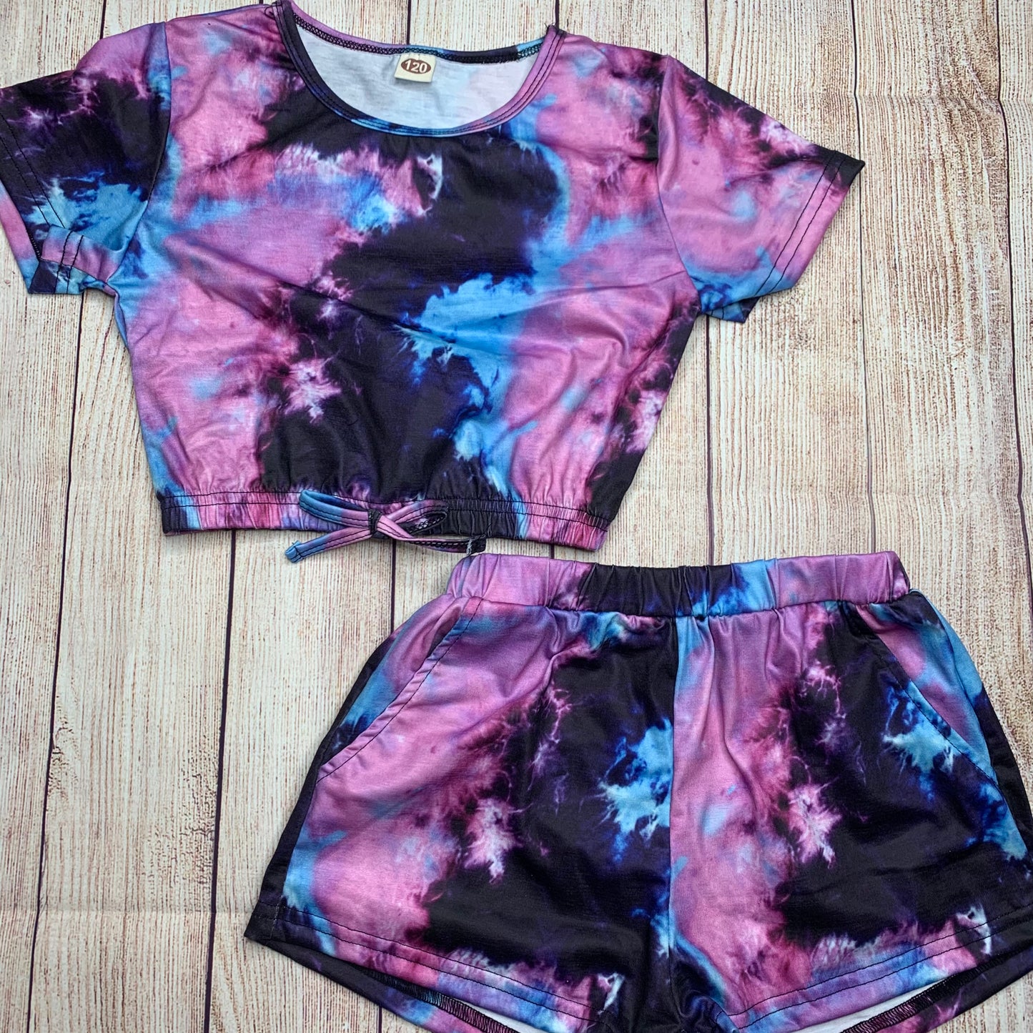 Tie dye crop set