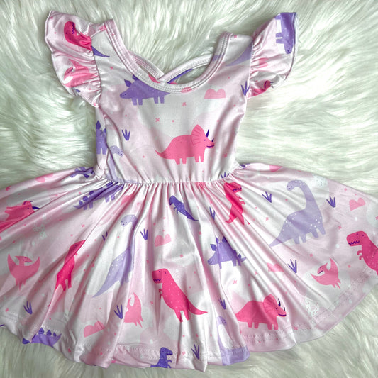 Dino twirl dress