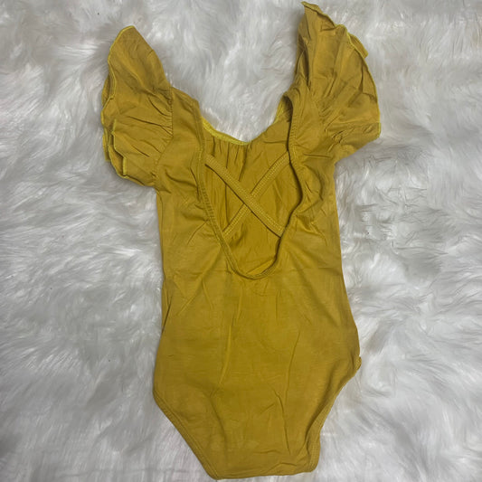 Mustard yellow flutter sleeve Leo