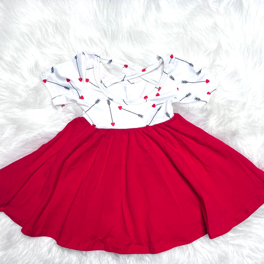 Cupid’s arrow twirl dress