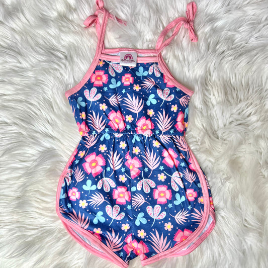 floral shorts romper